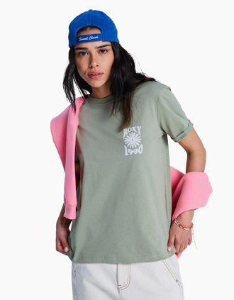 Roxy Womens Roxy Womens Oceanregular Short Sleeve T-Shirt - Green - Size: 18/16