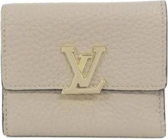 Louis Vuitton Pre-owned Vintage Wallet (tri-fold) - Dames - Vintage Accessoires - Beige - ONE Size - Leer - Vintage