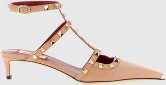 Valentino Garavani D&eacute;collet&eacute; slingback Rockstud in pelle con borchie e tacco basso