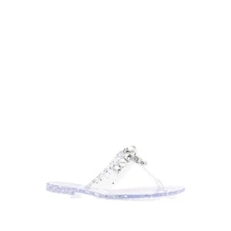 Casadei Flip Flops, female, Gray, Size: 11 US Embellished Thong Sandals