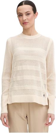 Helly Hansen Portofino Knit Sweater - Dames - Sportshirts - Beige - M - Katoen - Fitness