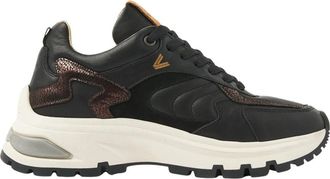 VIA VAI Liz Leighton zwarte sneakers - Dames - Sneakers - Zwart - 36 EU - Leer - Schoenen