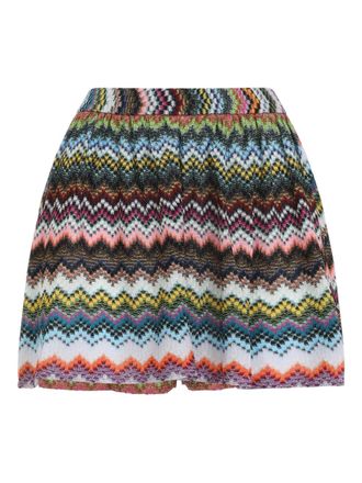 Missoni High waist shorts met chevron streep - Wit