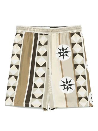 Loewe graphic-print shorts - men - Silk - S - Neutrals