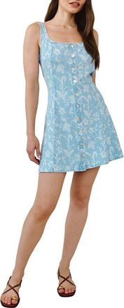 Bella Dahl Floral Sleeveless Denim Dress in Vintage Fleur Denim at Nordstrom, Size X-Small