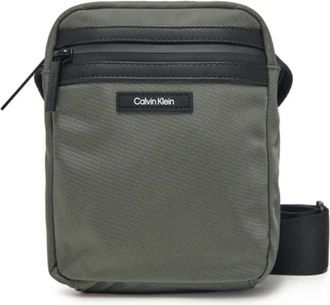 Calvin Klein Tassen, Heren, Groen, ONE Size, Nylon, Calvin Klein CK Essentiele Rapporteur XS handtas