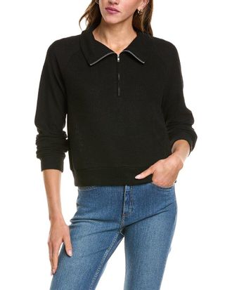 Theo & Spence Waffle 1/4-Zip Pullover