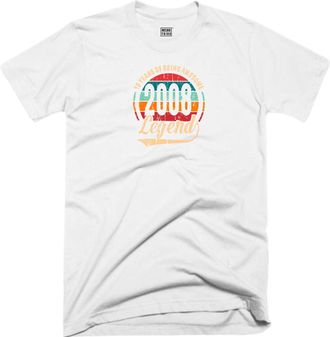 Generic 18th Birthday T Shirt 18 Years of Being Awesome Legend Born in 2007 Funny Joke Gift Tee Top (UK, Alpha, XL, Regular, Regular, White)