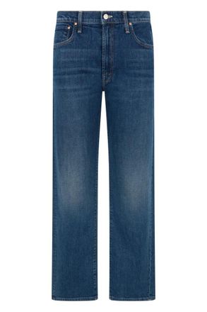Mother Blue Straight Mid Rise Jeans