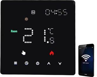 OEM Termostato Wifi Para Calefacci&oacute;n Por Suelo Radiante El&eacute;ctrico 16a, Temporizador De Temperatura Programable, Ajuste De Brillo, Termostato Ajustable, Co