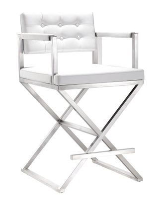 TOV Furniture Tov Furniture Director White Steel Counter Stool