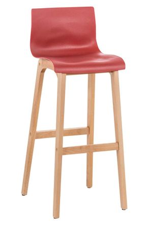 Clp Taburete Hover Con Asiento En Polipropileno Rojo