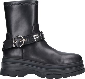 Pinko Black Eva 01 Buckle Leather Boots