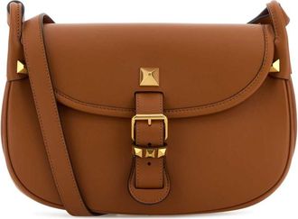 Valentino Garavani Brown Flaneuse Medium Crossbody Bag
