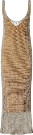 Pinko Beige Jurk Collectie - Dames - Maxi kleedjes - Beige - M - Kleedjes