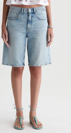 AG - Adriano Goldschmied Thalia Denim Bermuda Shorts in Highway 29 at Nordstrom, Size 25