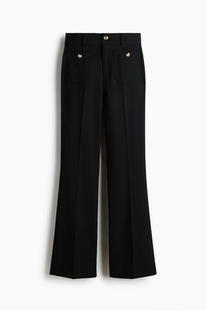 H&M Ausgestellte Twillhose - Schwarz