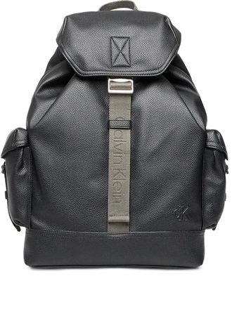 Calvin Klein faux-leather backpack - Black