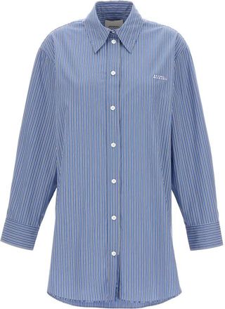 Isabel Marant Cylvany Shirt - Dames - Overhemden - Blauw - S - Katoen - Overhemden