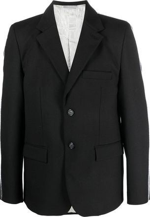 VTMNTS single-breasted wool blazer - men - Viscose/Virgin Wool/Spandex/Elastane - L - Black