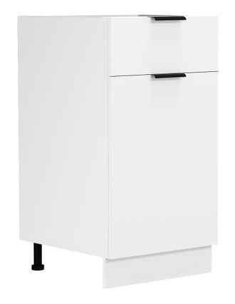 ebuy24 Gabinete De Cocina Vcm Dimensiones Aprox. Al. 82 X An. 40 X T. 46 Cm Armario Inferior Con Puerta Giratoria Y Caj&oacute;n Muebles De Cocina - Fasola (blanco)