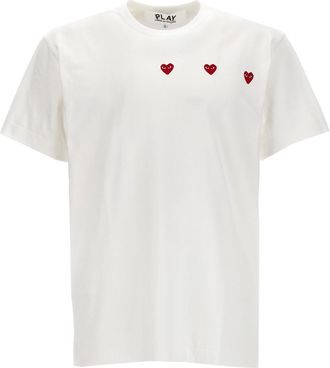Comme Des Gar&ccedil;ons White Logo Cotton T-Shirt