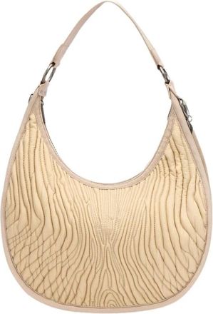 Roberto Cavalli Bologna Matelass&eacute; Medium Bag - Dames - Schoudertassen - Bruin - ONE Size - Nylon - Tassen