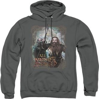 Gildan The Hobbit Wrongs Avenged Adult Pull Over Hoodie / Hooded Sweatshirt