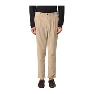 Incotex Chinos, male, Gray, W34, Grey Corduroy Relaxed Fit Trousers