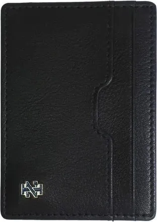Izod Genuine Leather ID Wallet with Epoxy Logo in Black at Nordstrom