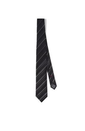Brunello Cucinelli Striped silk necktie in Black at Nordstrom