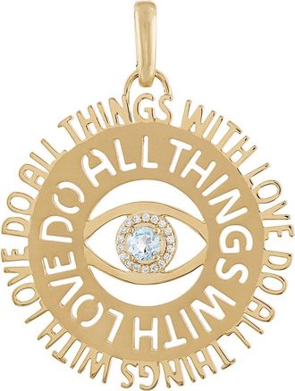 Eden Presley Do All Things with Love Pendant in Metallic Gold at Nordstrom