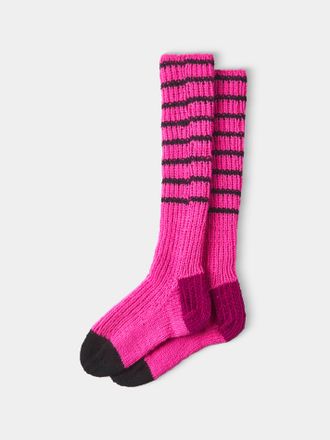 La Fetiche Womens Lyle Hand-Knitted Lambswool Fisherman Socks Size: S