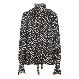 Chlo&eacute; Blouses, female, Black, Size: XS Tie-front Ruffled Blouse