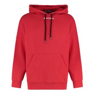 Palm Angels Hoodies, male, Red, Size: XL Hooded Sweatshirt