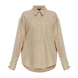 Fabiana Filippi Camicia in Lana con Tasca - - Blouses & Shirts - Donna - Beige - S