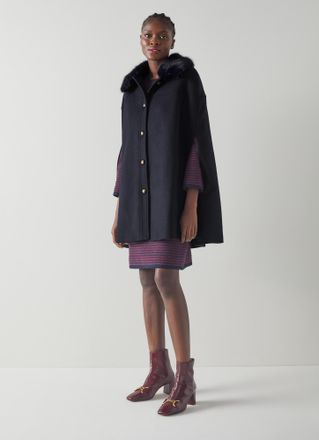 L.k. Bennett Womens Myrtle Coats, Navy - Size Small