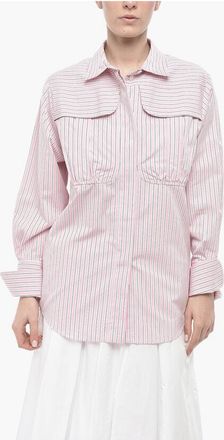 Patou Cotton Sahariana Shirt with Striped Pattern size 40