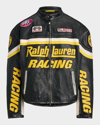 Polo Ralph Lauren Men & apos;s Leather Racing Jacket