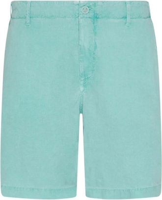 Vilebrequin Mineral Dye Linen Bermuda Shorts - Heren - Korte Broeken - Groen - 2XL - Linnen - Korte Broeken