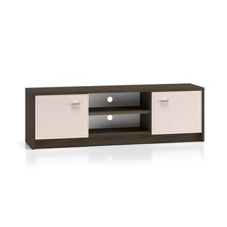 Petits Meubles Mueble tv 2 puertas 160 cm paneles mdf cachemira y madera oscura