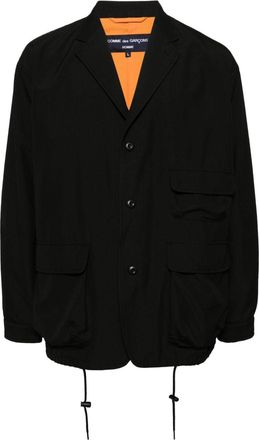 Comme Des Garçons single-breasted blazer - men - Wool/Polyester/Wool/Polyester/Rayon - L - Black