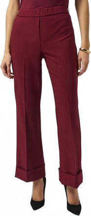 Joseph Ribkoff Lux Pull On Flared Pants In Merlot