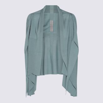 Rick Owens Blue Grey Wool Knitwear