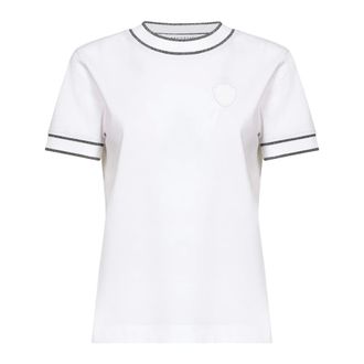 Brunello Cucinelli Sparkling Cotton Knit Crewneck - female - Brunello Cucinelli - T-Shirts - White - XS - Tops