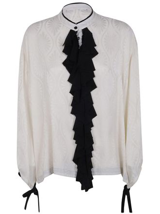 Ibrigu Kimono Shirt With Ruffles