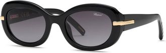 Chopard SCH414M 0BLK Mens Sunglasses Black Size 53
