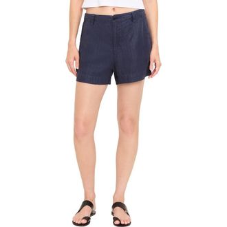 Michael Stars Dara Clean Front Linen Blend Shorts in Nocturnal at Nordstrom, Size X-Small