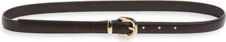Madewell Skinny Leather Belt in Dark Carob at Nordstrom, Size Large