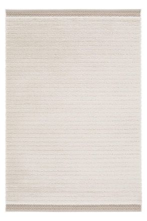 AFK Living Alfombra con efecto relieve beige 160 x 230 cm